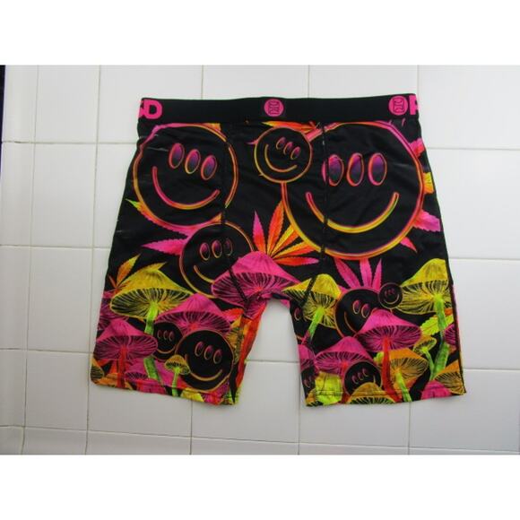 PSD Dazed Men's XL Underwear Boxer Briefs Mushroom Smiley Face - Picture 2 of 3